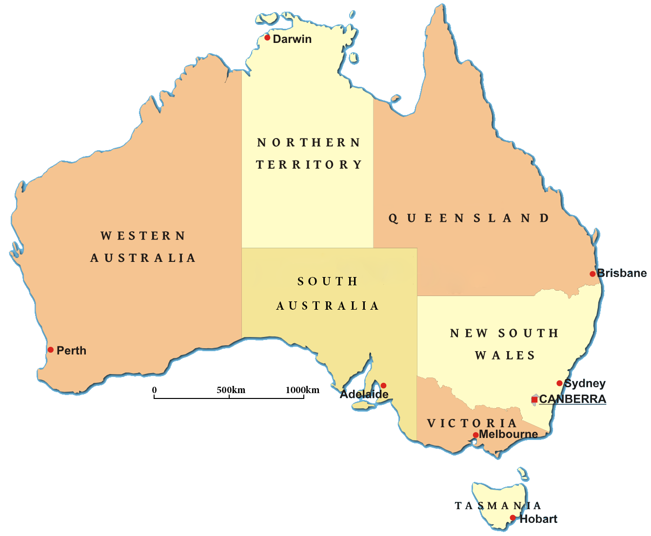 Административно-территориальное деление Австралии карта. Административно-территориальное деление Австралии. Разделение Австралии на штаты. Столица австралийского Союза на карте Австралии.
